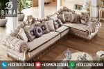 Set Kursi Sofa Tamu Sudut L Mewah Klasik Duco Terbaru ST-0031