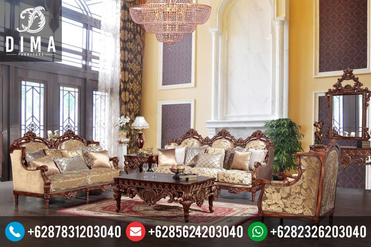 Sofa Tamu Mewah Klasik Ukir Terbaru Murah STJ-0004 — Sofa Tamu Mewah Klasik Ukir Terbaru Murah STJ-0004