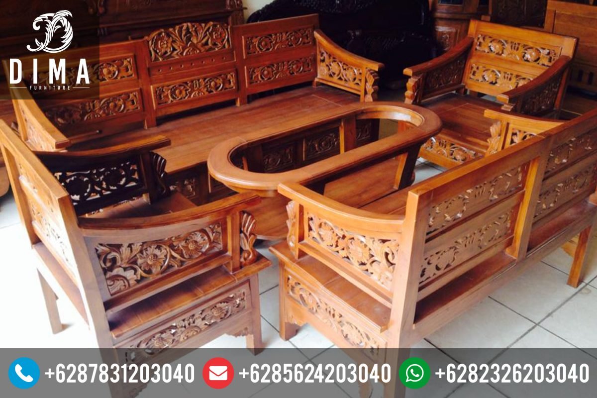 Kursi Sofa Tamu Jati Minimalis Ukir Mewah Murah Terbaru ST-0088