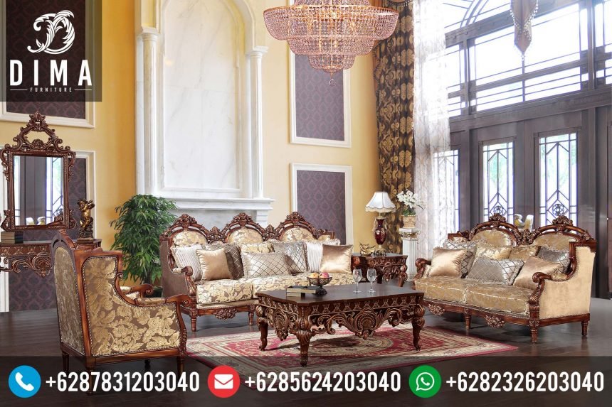 Kursi Sofa Tamu Mewah Jati Klasik Jepara Terbaru Murah ST-0071