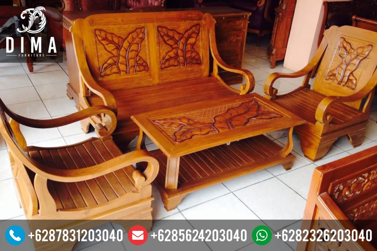Kursi Tamu Jati Minimalis Modern Ukir Jepara Mewah Murah Terbaru ST-0090