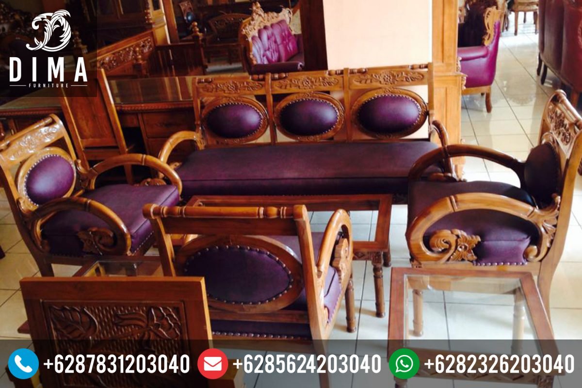 Kursi Tamu Jati Minimalis Murah Terbaru Ukir Jepara ST-0093