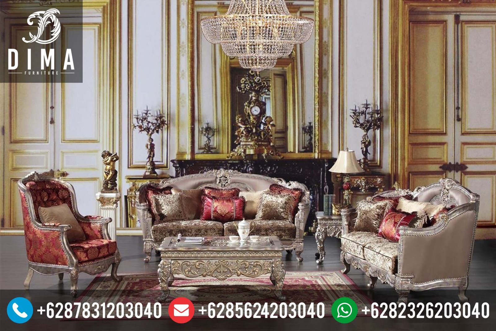 Sofa Tamu Murah Terbaru Set Kursi Tamu Ukir Duco ST-0080