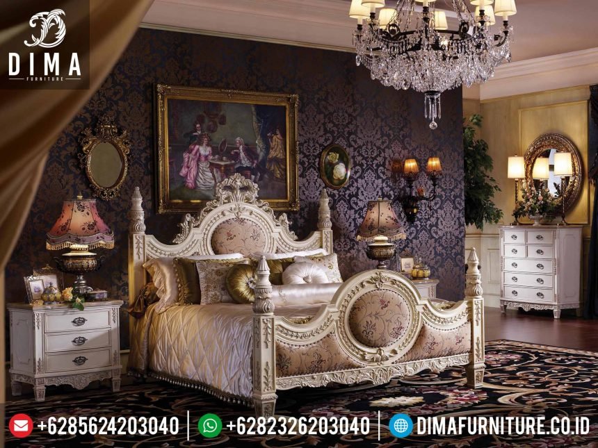 Tempat Tidur Mewah Terbaru, Kamar Set Mewah Classic Jepara, Dipan Mewah Ukiran Klasik ST-0215