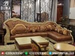Mebel Ukiran Jepara Set Kursi Sofa Tamu Sudut L Mewah Minimalis Terbaru ST-0297