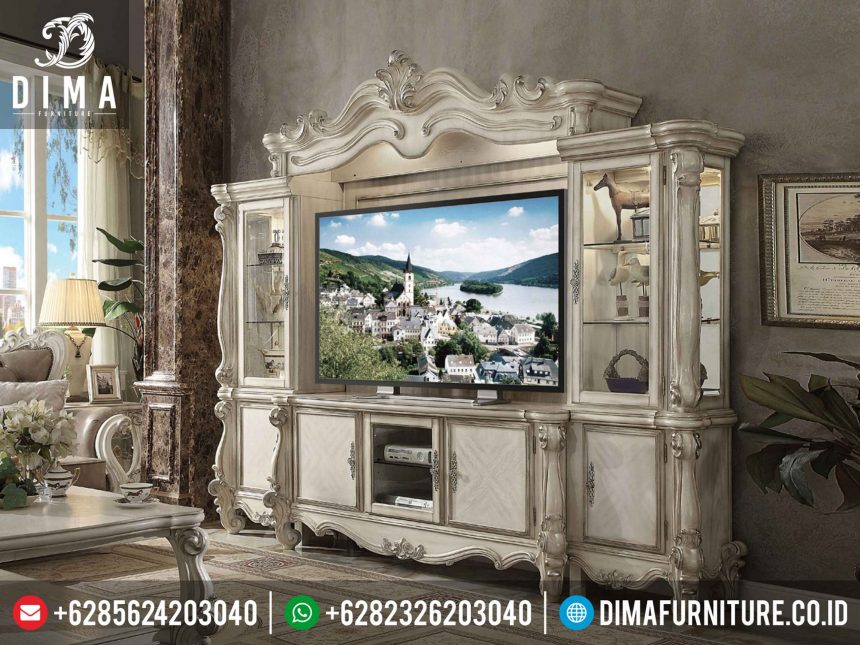 Bufet TV Mewah Klasik Terbaru Mebel Ukir Jepara ST-0341