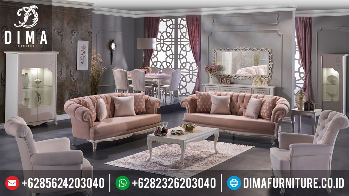 Jual 1 Set Sofa Tamu Minimalis Mewah Terbaru Jepara Lisbon ST-0380