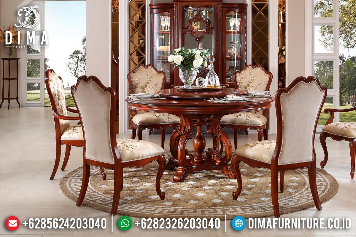 Set Meja Makan Minimalis Mewah Jepara Terbaru ST-0400
