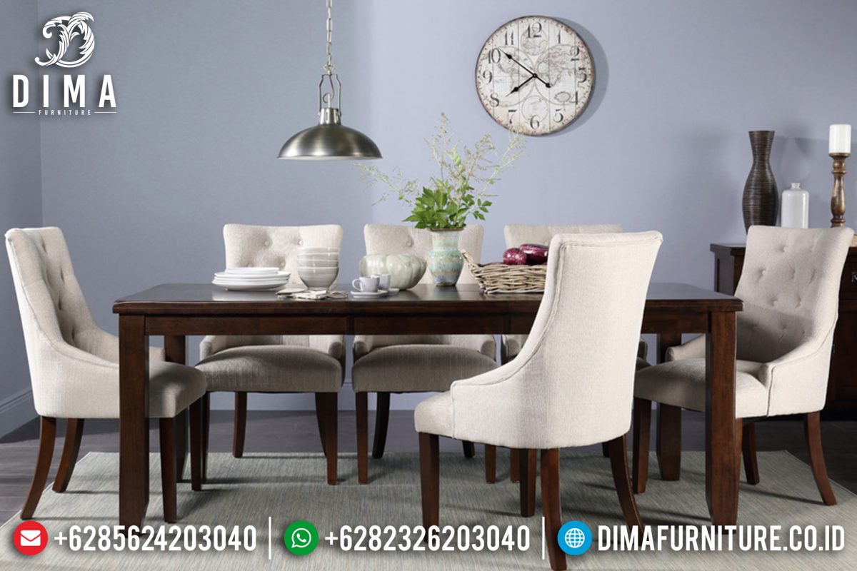 1 Set Meja Makan Minimalis Jepara Terbaru 6 Kursi ST-0414