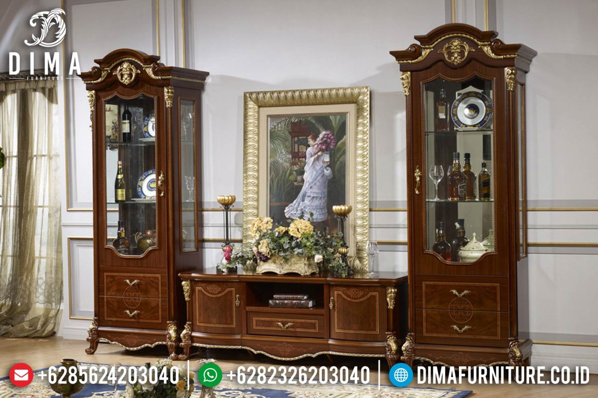 Buffet TV Jati Ukiran Jepara Terbaru Mewah Calleret ST-0418 | Sofa Tamu Jepara - Dima Furniture Buffet TV Jati Ukiran Jepara Terbaru Mewah Calleret ST-0418