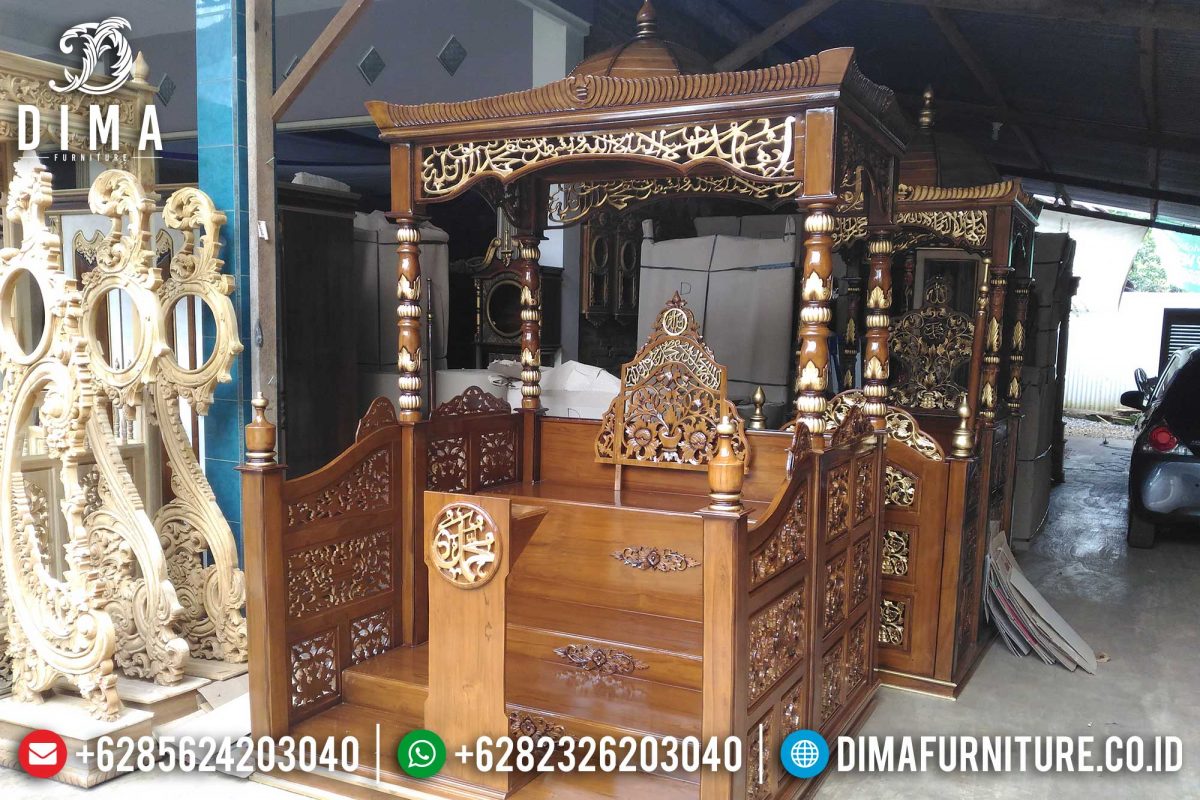 Jual Mimbar Masjid Jati Ukiran Jepara Terbaru Harga Murah ST-0412 | Sofa Tamu Jepara - Dima Furniture Jual Mimbar Masjid Jati Ukiran Jepara Terbaru Harga Murah ST-0412