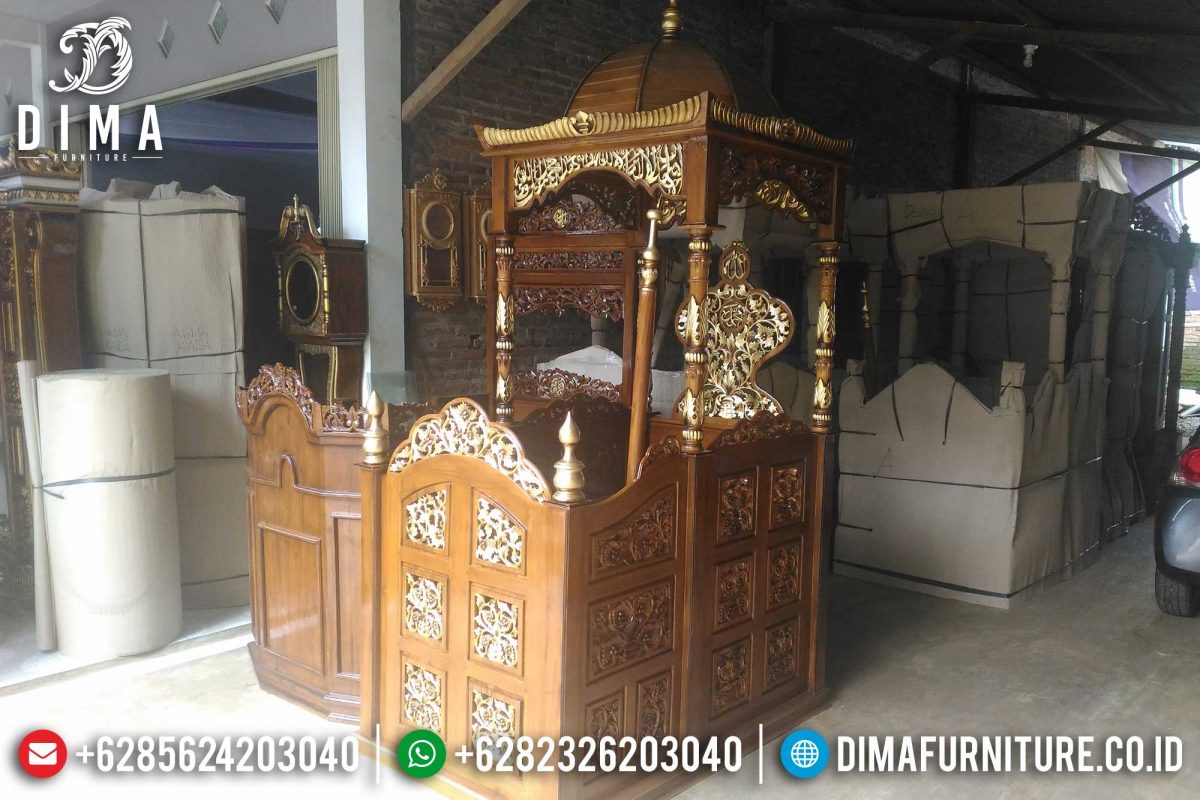 Mimbar Masjid Jati Jepara Model Ukiran Terbaru Harga Murah ST-0413 | Sofa Tamu Jepara - Dima Furniture Mimbar Masjid Jati Jepara Model Ukiran Terbaru Harga Murah ST-0413