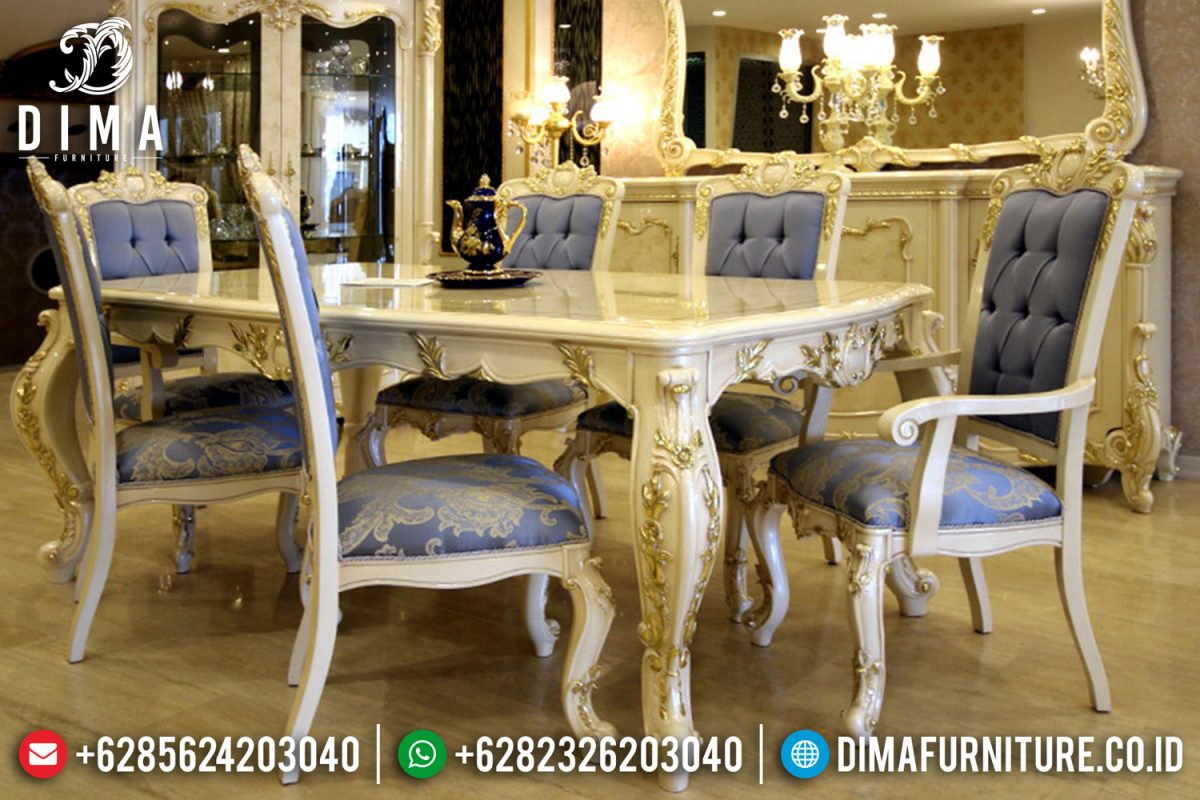Kursi Meja Makan Jepara Set Mewah Minimalis Klasik Duco Terbaru ST-0441