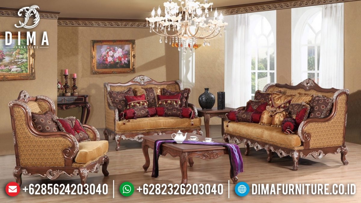 Set Kursi Sofa Tamu Jepara Ukiran Klasik Mewah Jati ST-0445 | Sofa Tamu Jepara - Dima Furniture Set Kursi Sofa Tamu Jepara Ukiran Klasik Mewah Jati ST-0445