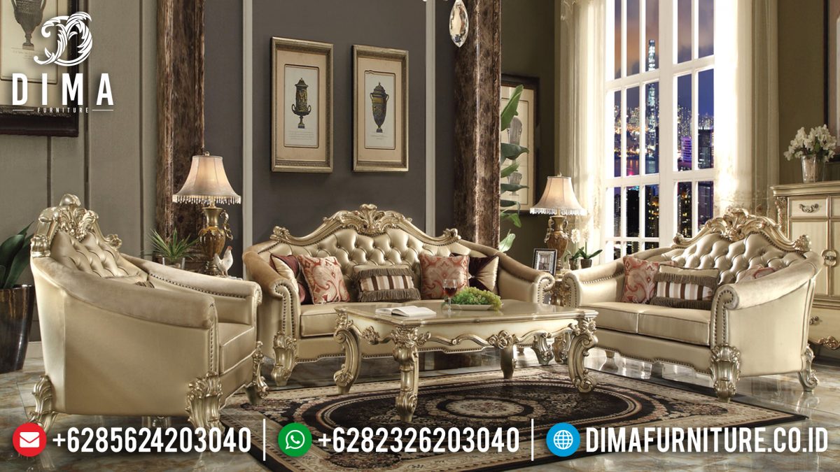Furniture Set Sofa Tamu Jepara Mewah Vendome Ukiran Terbaru 2018 ST-0516
