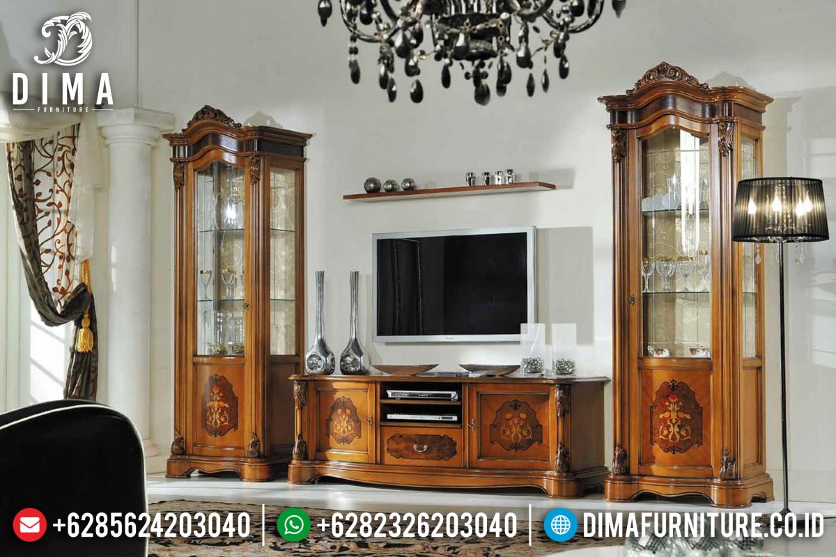 Bufet TV Jati Mewah Lemari Hias Terbaru Jepara ST-0537 | Sofa Tamu Jepara - Dima Furniture Bufet TV Jati Mewah Lemari Hias Terbaru Jepara ST-0537