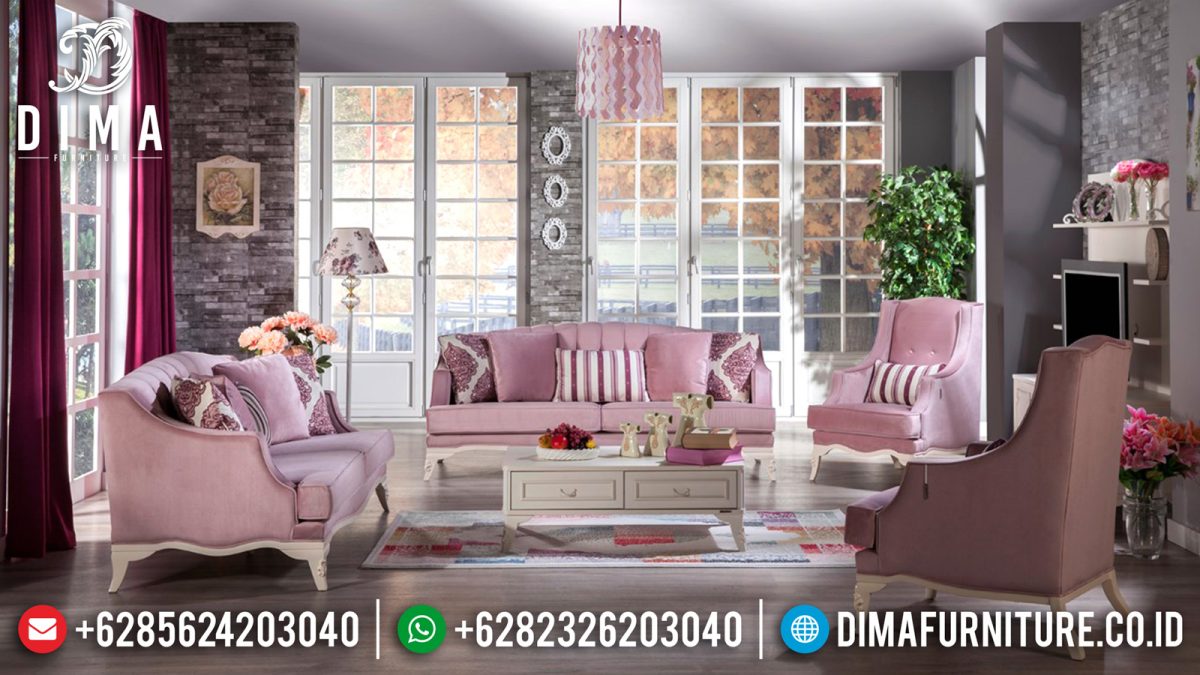 Kursi Sofa Tamu Minimalis Jepara Mewah Romance Full Covers Terbaru ST-0526