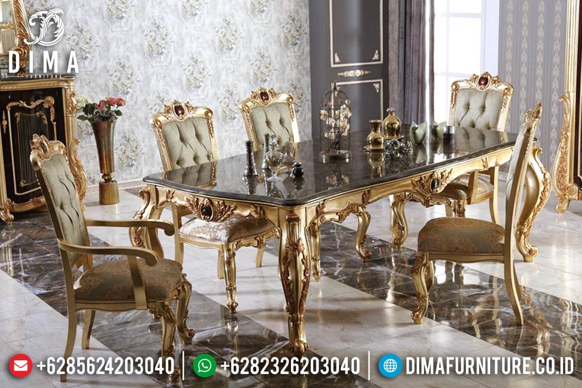 Model Meja Makan Jepara Terbaru Duco Emas Klasik Mobilya ST-0555 Model Meja Makan Jepara Terbaru Duco Emas Klasik Mobilya ST-0555