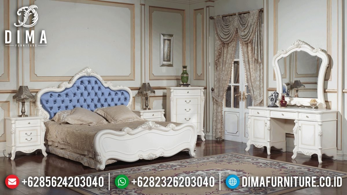 Tempat Tidur Mewah Jepara Kamar Set Duco Putih Terbaru ST-0567 Tempat Tidur Mewah Jepara Kamar Set Duco Putih Terbaru ST-0567