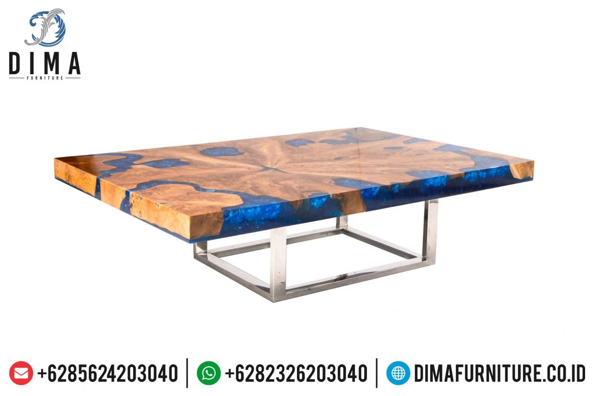 Meja Tamu Resin Biru, Jual Meja Resin Terbaru, Resin Furniture Indonesia ST-0643