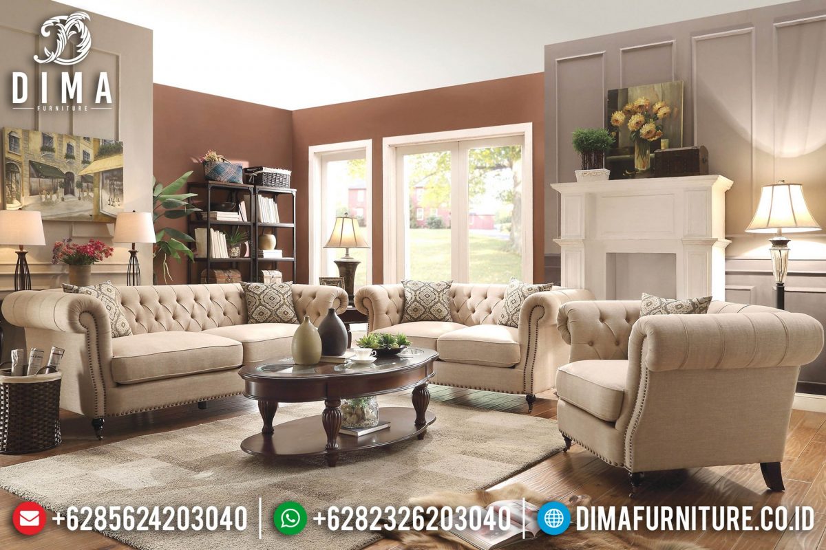 Sofa Tamu Minimalis Jepara Modern & Mewah Terbaru chesterfield ST-0627