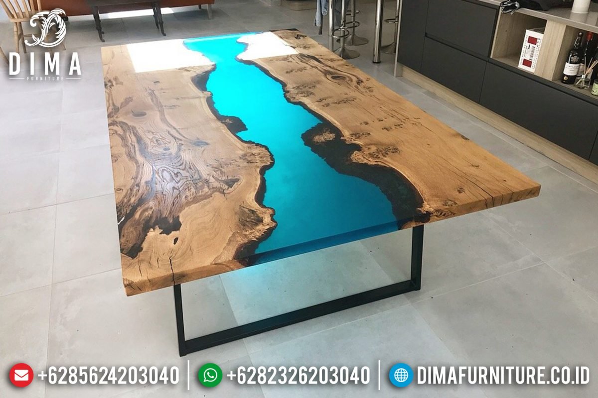 Meja Resin Minimalis Industrial, Furniture Indonesia, Resin Furniture ST-0647
