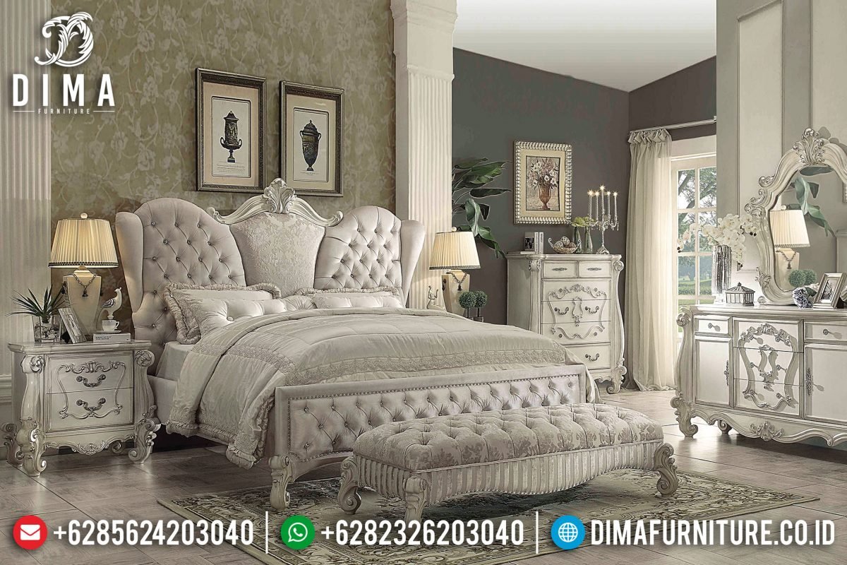 Model Tempat Tidur Jepara Mewah Alonso Ukiran Klasik Duco Putih ST-0657 Model Tempat Tidur Jepara Mewah Alonso Ukiran Klasik Duco Putih ST-0657