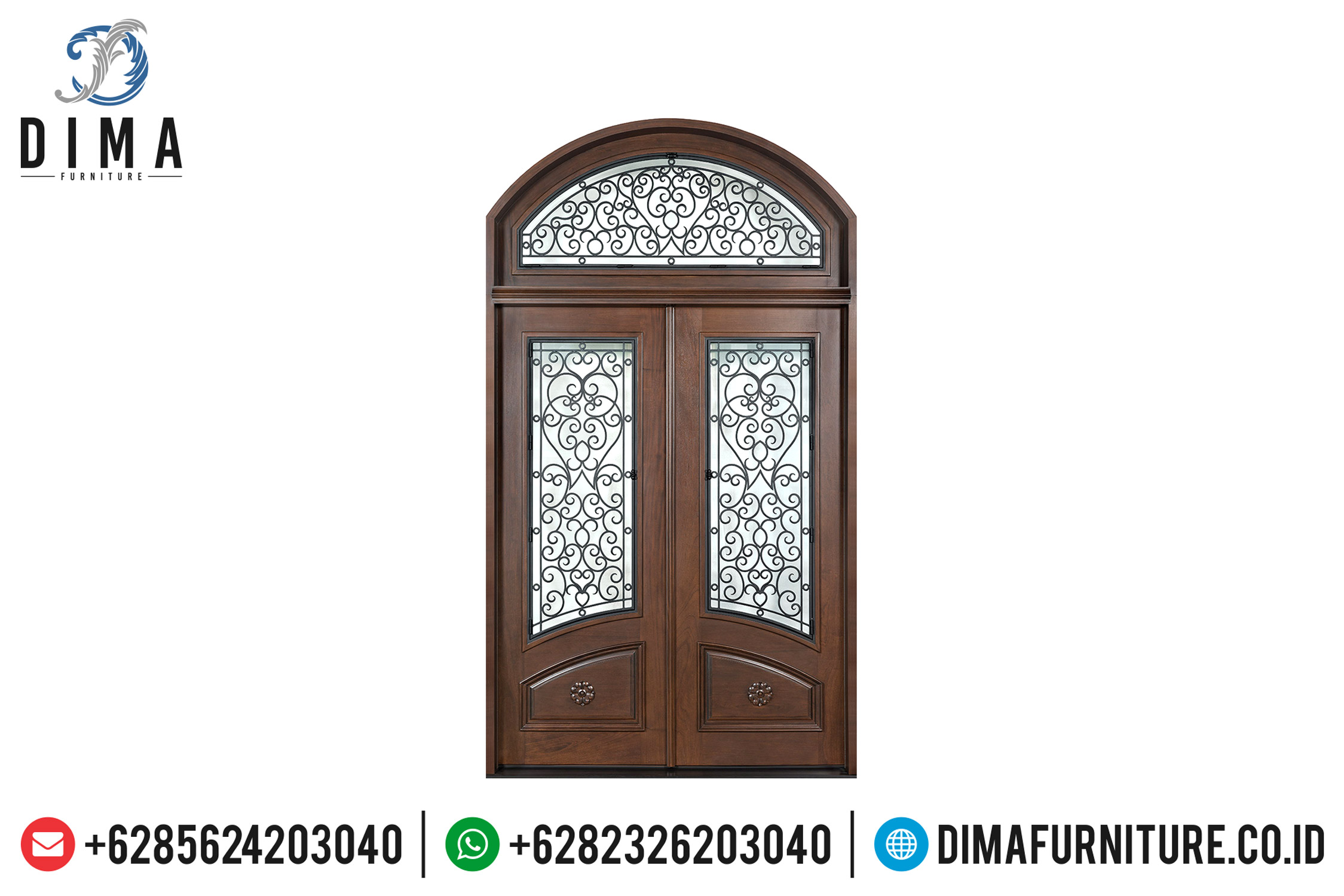 Pintu Utama Rumah Mewah, Kusen Pintu Jati Klasik, Pintu Rumah Jati Jepara ST-0654