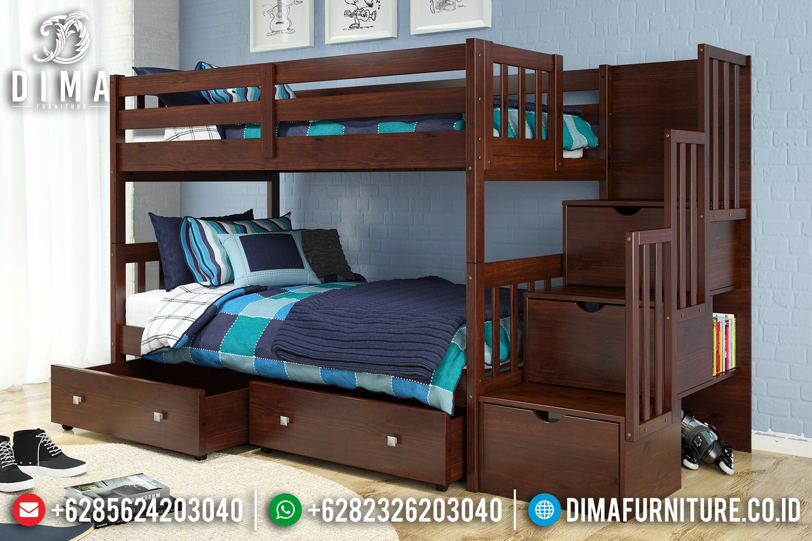 Tempat Tidur Anak Minimalis Tingkat Jati Jepara Terbaru ST-0660 Tempat Tidur Anak Minimalis Tingkat Jati Jepara Terbaru ST-0660