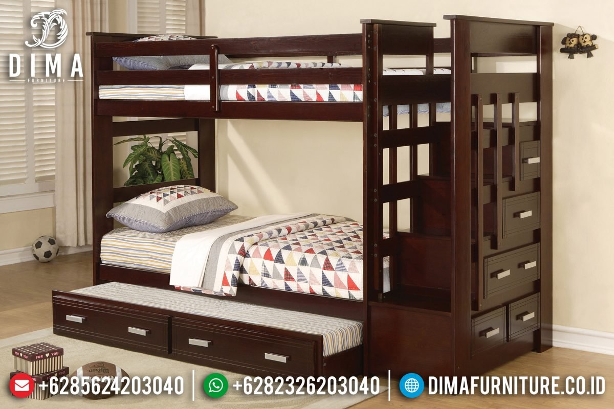 Tempat Tidur Anak Tingkat Minimalis 5 Laci Jati Jepara Anthony ST-0661 Tempat Tidur Anak Tingkat Minimalis 5 Laci Jati Jepara Anthony ST-0661