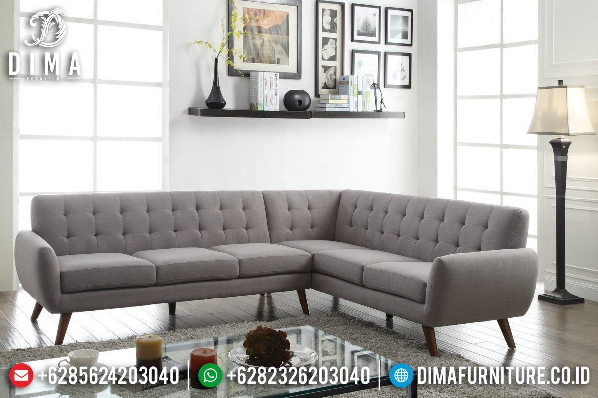 Furniture Indonesia Set Sofa Tamu Minimalis Jepara Sudut L Seri Essick ST-0665