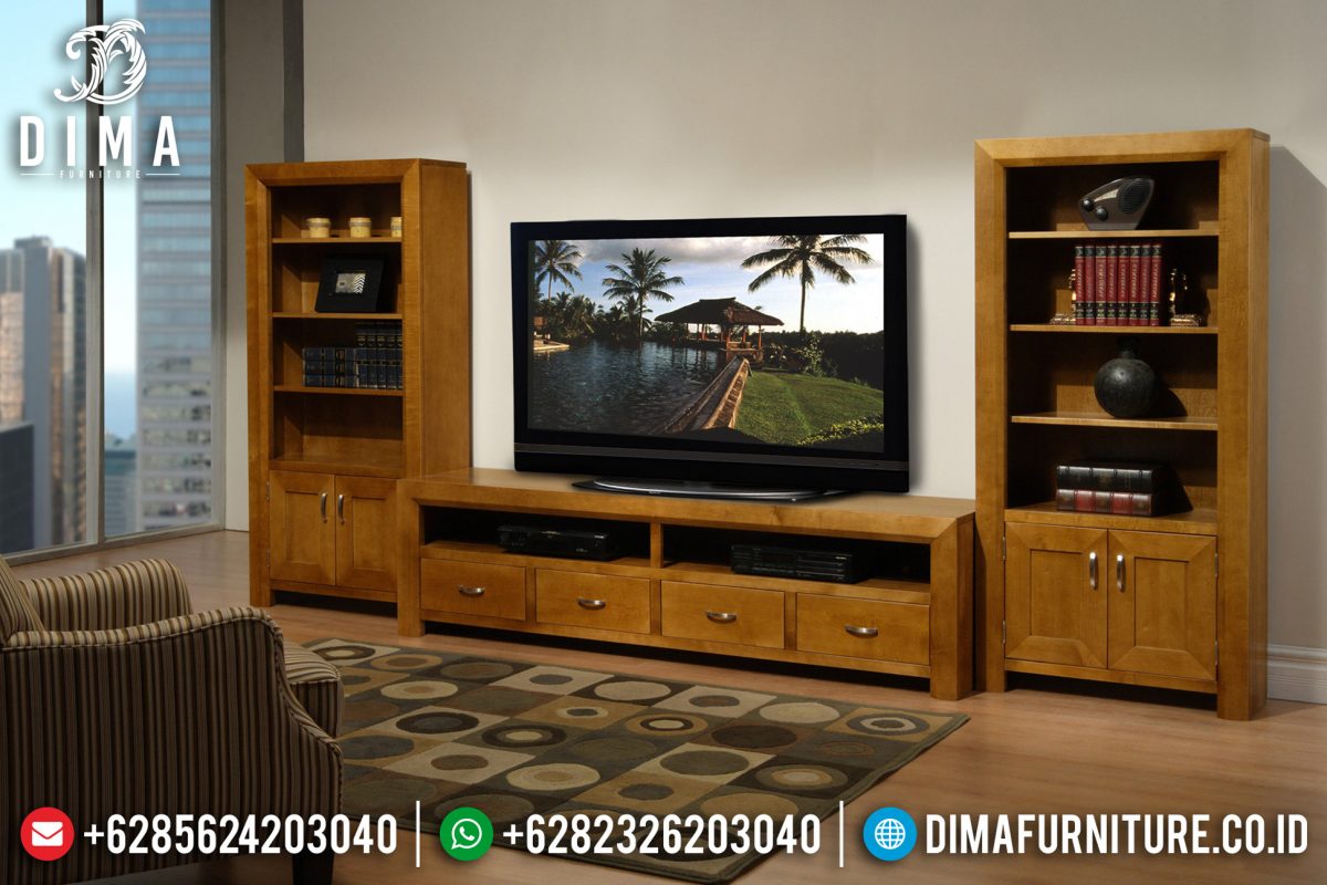 Lemari Hias Set Bufet TV Jepara Murah Jati Minimalis Terbaru ST-0677 | Sofa Tamu Jepara - Dima Furniture Lemari Hias Set Bufet TV Jepara Murah Jati Minimalis Terbaru ST-0677