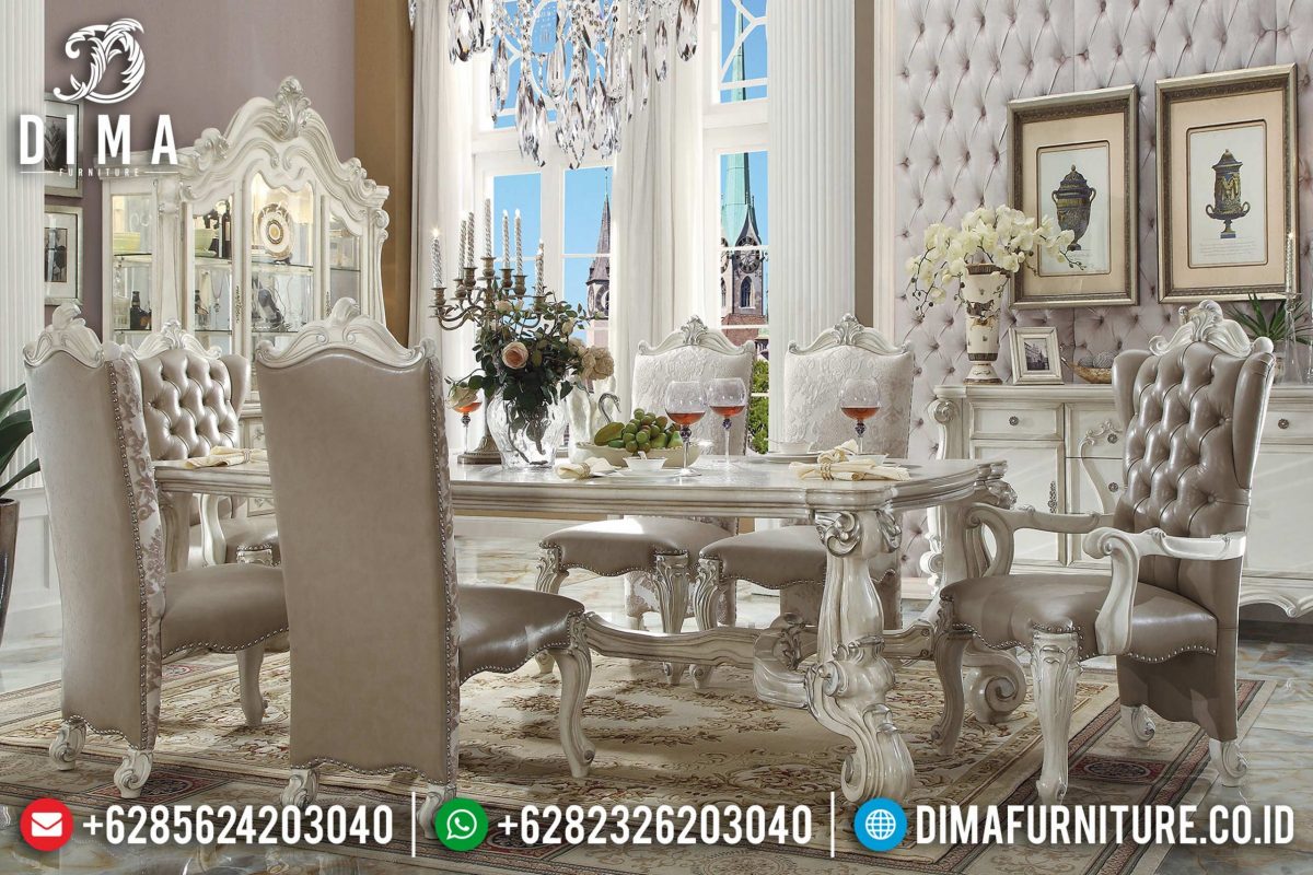 Set Kursi Makan Klasik Model Eropa Terbaru Versailles ST-0683 Set Kursi Makan Klasik Model Eropa Terbaru Versailles ST-0683