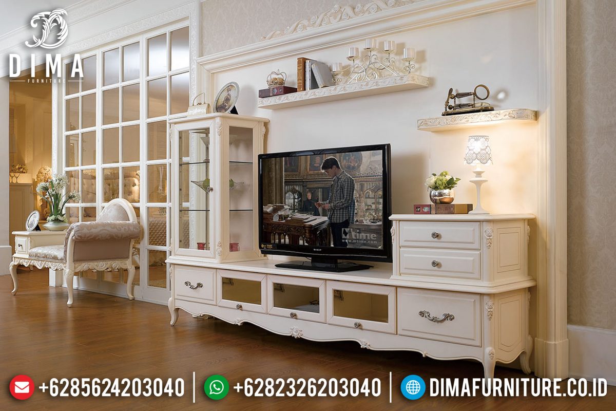 Bufet Tv Modern Mewah Kayu Mahoni Terbaru ST-0711