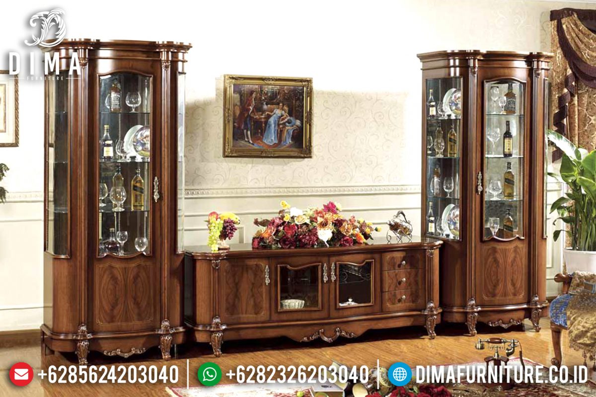 Set Bufet Tv Jati Mewah Klasik Modern Terbaru ST-0751