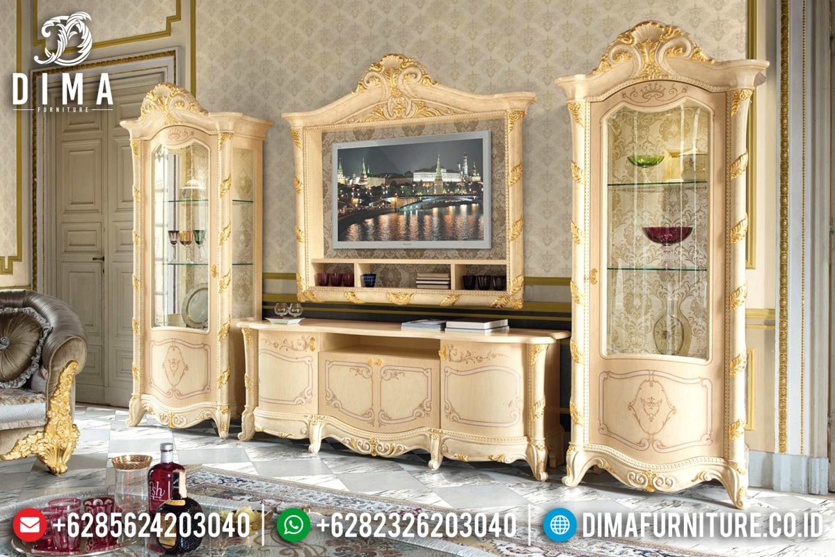 Set Bufet Tv Mewah Ukir Mebel Jepara Terbaru ST-0688