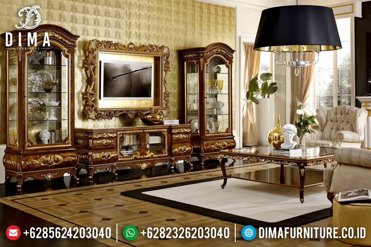 Set Bufet Tv Mewah Ukir Mebel Jepara Terbaru ST-0701