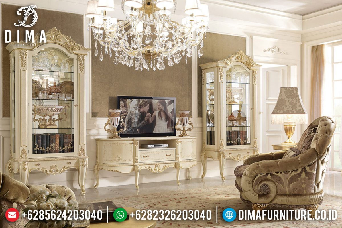 Set Bufet Tv Ukir Klasik Mebel Jepara Mewah Terbaru ST-0710