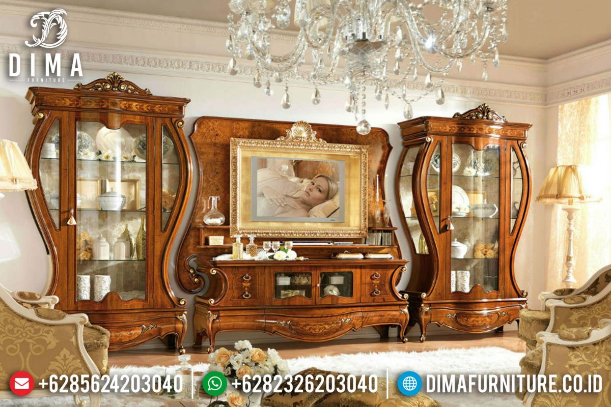 Set Bufet Tv Unik Klasik Jati Mewah Terbaru ST-0700