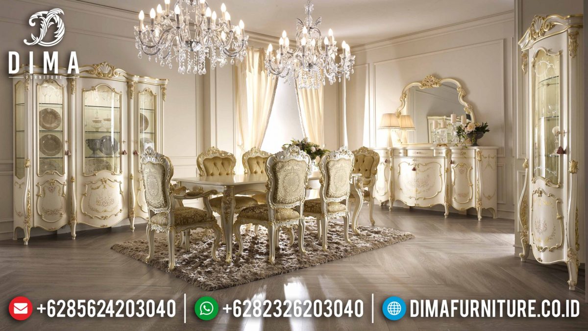 Set Meja Makan Duco Mewah Ukir Klasik Terbaru ST-0732
