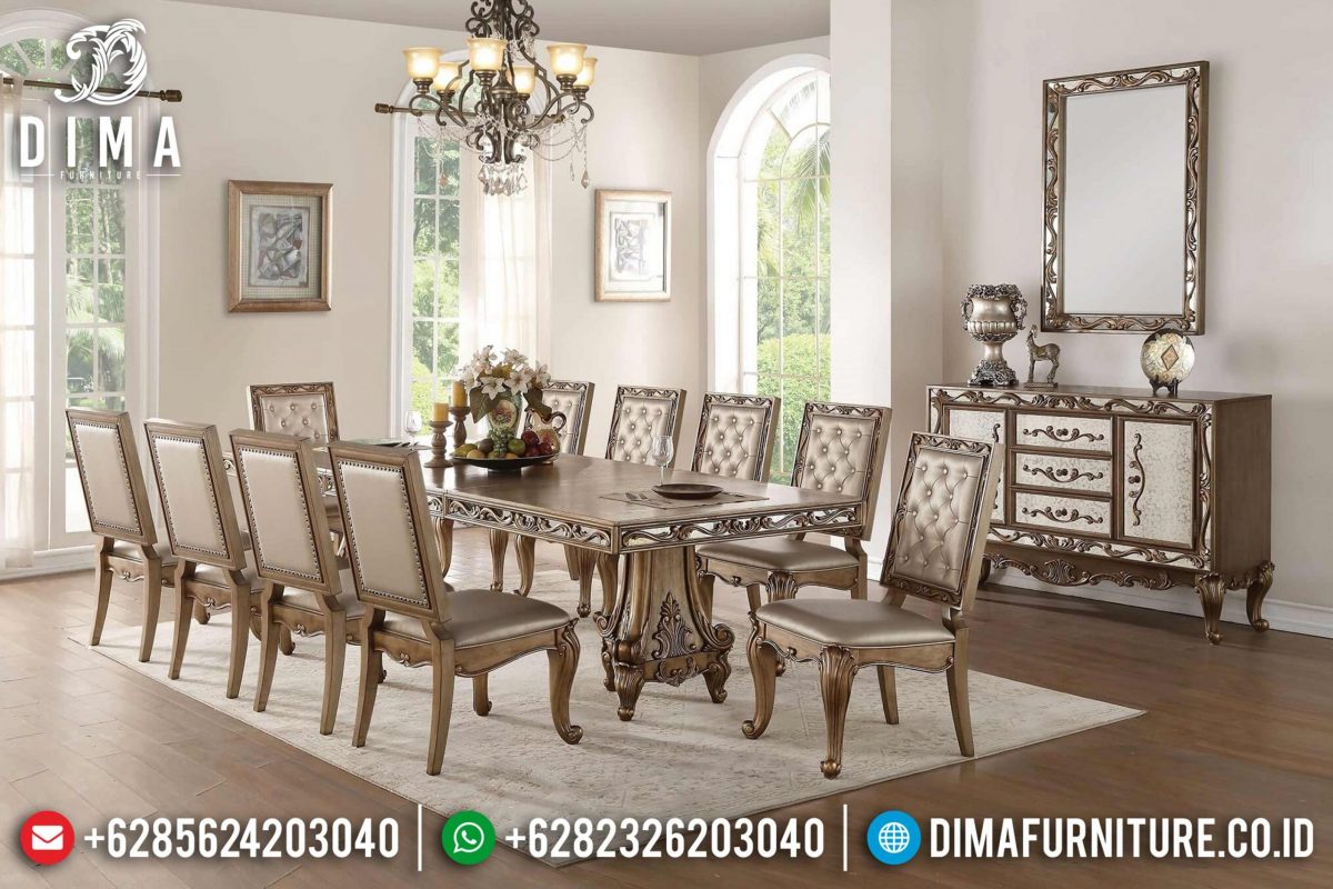 Set Meja Makan Mewah Jumbo Klasik Terbaru ST-0715