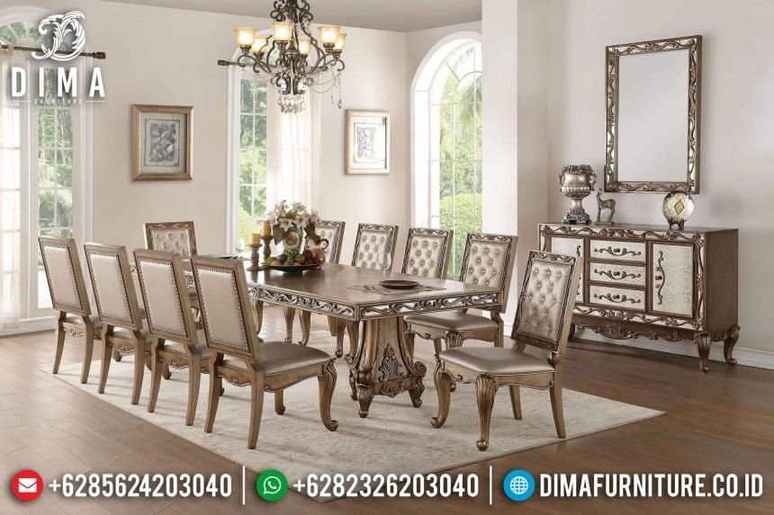 Set Meja Makan Mewah Jumbo Klasik Terbaru ST-0715