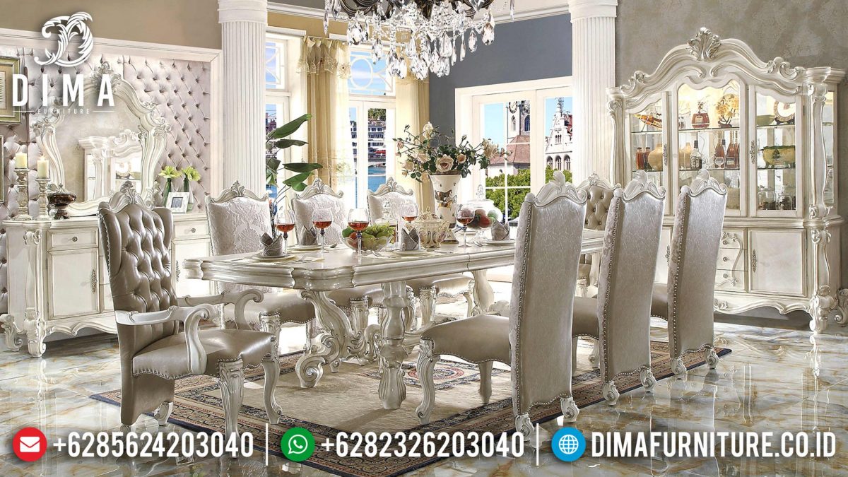 Set Meja Makan Mewah Victorian Classic Terbaru ST-0724 | Sofa Tamu Jepara - Dima Furniture Set Meja Makan Mewah Victorian Classic Terbaru ST-0724