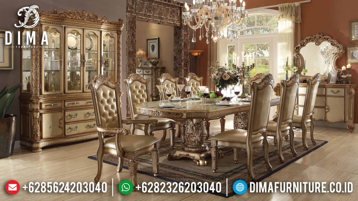 Set Meja Makan Unique Mewah Model Klasik Terbaru ST-0734