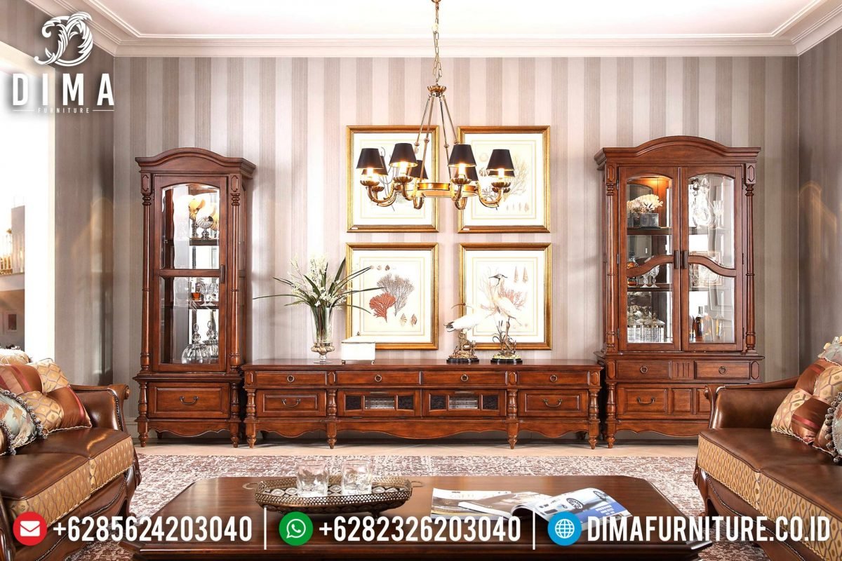 Set Bufet Tv Jati Klasik Modern Mewah Terbaru ST-0808 Set Bufet Tv Jati Klasik Modern Mewah Terbaru ST-0808