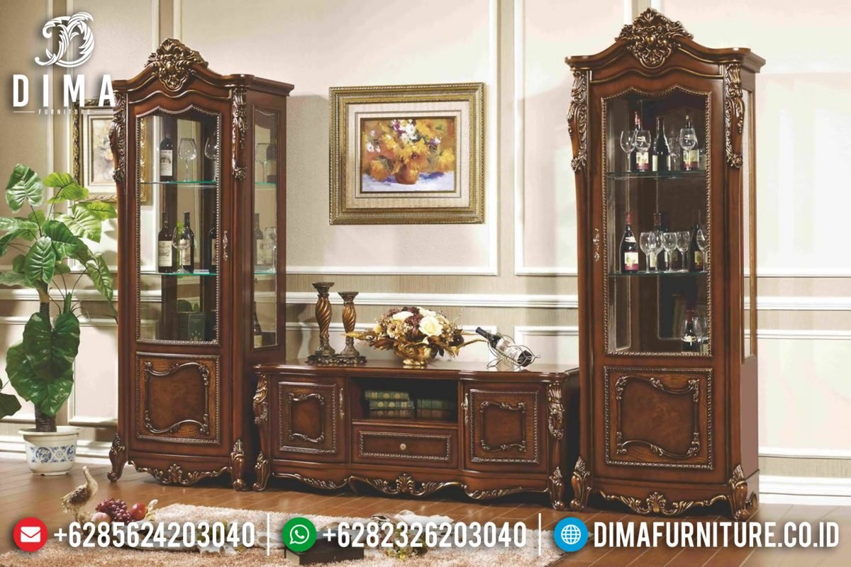 Set Bufet Tv Jati Ukir Jepara Natural Mewah Terbaru ST-0774 Set Bufet Tv Jati Ukir Jepara Natural Mewah Terbaru ST-0774