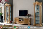 Set Bufet Tv Klasik Jati Natural Mewah Terbaru ST-0766