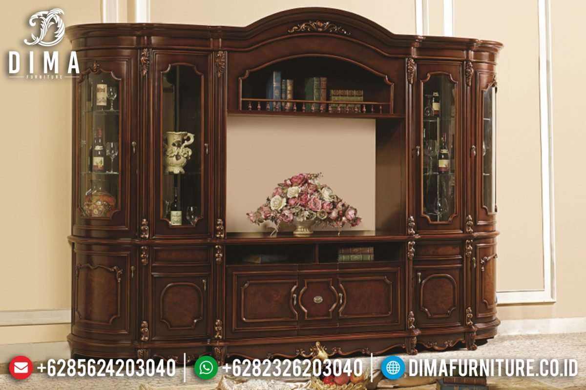 Set Bufet Tv Natural Jati Mewah Klasik Terbaru ST-0794 Set Bufet Tv Natural Jati Mewah Klasik Terbaru ST-0794