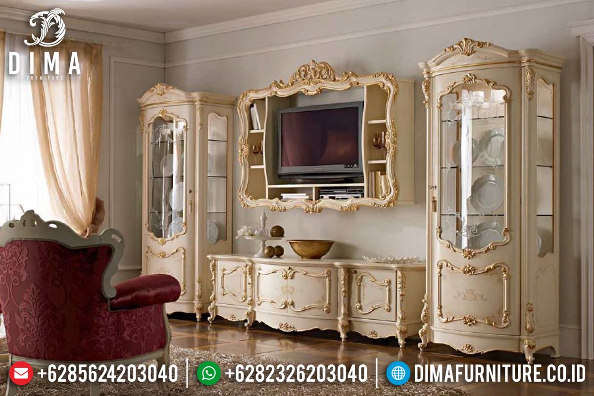Set Bufet Tv Ukir Jepara Mewah Model Eropa Terbaru ST-0788 | Sofa Tamu Jepara - Dima Furniture Set Bufet Tv Ukir Jepara Mewah Model Eropa Terbaru ST-0788