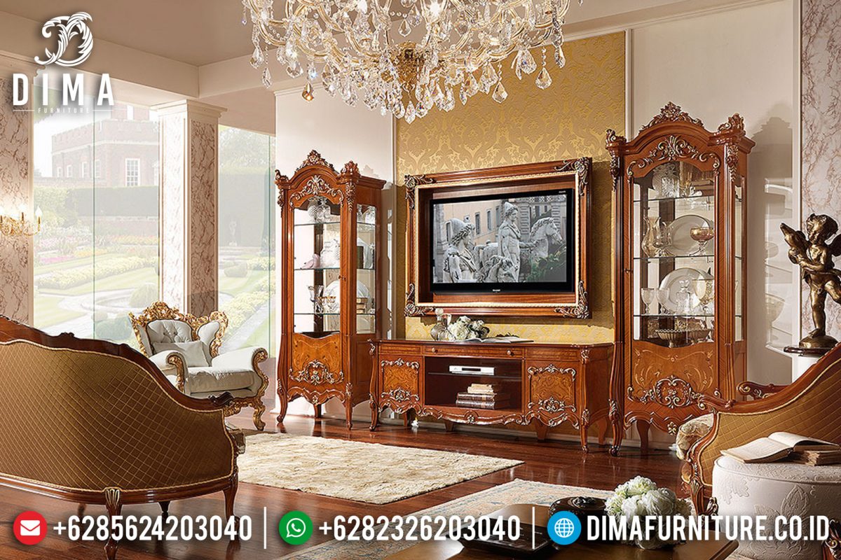 Set Bufet Tv Ukir Mewah Mebel Jepara Klasik Terbaru ST-0767 | Sofa Tamu Jepara - Dima Furniture Set Bufet Tv Ukir Mewah Mebel Jepara Klasik Terbaru ST-0767